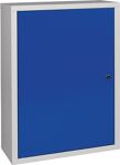 Hängeschrank, NW-Nr.: 9000453653 H750xB500xT200mm, Vollblech,1 BD Stahlbl.lichtgrau/enzianb, lau  
