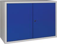 Hängeschrank, NW-Nr.: 9000453661 H600xB800xT300mm, Vollblech,1 BD lichtgrau/enzianblau  