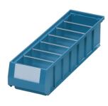 Querteiler f.Regalkasten, NW-Nr.: 9000453720 B 117xH 90mm PS glasklar, 10St./Btl. 10St./VE, gr.Etikettenfeld  