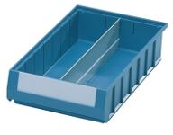 Längsteiler f.Regalkasten, NW-Nr.: 9000453727 L 400xH 90mm Stahlbl.grau, 10St./Btl. grau  