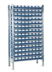 Steckregal, NW-Nr.: 9000453750 H2000xB1000xT300mm, Grundregal 14 Stahlböden 112 x 1  