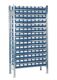 Steckregal, NW-Nr.: 9000453755 H2000xB1000xT500mm, Anbauregal 14 Stahlböden 112 x 7