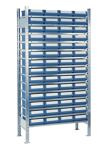Steckregal, NW-Nr.: 9000453758 H2000xB1000xT300mm, Grundregal 14 Stahlböden 56 x 2  