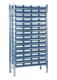 Steckregal, NW-Nr.: 9000453759 H2000xB1000xT300mm, Anbauregal 14 Stahlböden 56 x 2