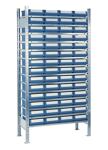 Steckregal, NW-Nr.: 9000453760 H2000xB1000xT400mm, Grundregal 14 Stahlböden 56 x 5  