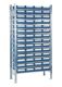 Steckregal, NW-Nr.: 9000453761 H2000xB1000xT400mm, Anbauregal 14 Stahlböden 56 x 5