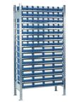 Steckregal, NW-Nr.: 9000453767 H2000xB1000xT300mm, Anbauregal 14 Stahlböden 56 x 1,28 x 2  