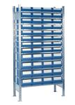 Steckregal, NW-Nr.: 9000453774 H2000xB1000xT300mm, Anbauregal 12 Stahlböden 32 x 2,16 x 3  