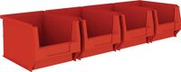 Sichtlagerkastenset, NW-Nr.: 9000453790 H140xB602xT250mm STA, verz.m.Sichtlagerk.4xMK4 rot MAUSER  