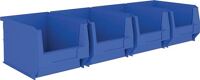 Sichtlagerkastenset, NW-Nr.: 9000453791 H140xB602xT250mm STA, verz.m.Sichtlagerk.4xMK4 blau MAUSER  