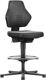 Arbeitsdrehstuhl Air Flow, NW-Nr.: 9000454092 Bodengleiter+Fußring, Kunstlederpolster schwarz 570-850mm BIMOS