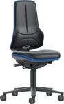 Arbeitsdrehstuhl, NW-Nr.: 9000454222 Rl.Kunstlederpolster, schwarz blau 470-640mm BIMOS  