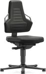 Arbeitsdrehstuhl Nexxit, NW-Nr.: 9000454232 Bodengleiter Grifffarbe, grau Supertec-Gewebe schwarz  