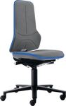 Arbeitsdrehstuhl Neon, NW-Nr.: 9000454268 Rollen Supertec-Gewebe, grau blau 450-620mm BIMOS H. 450-620mm, Permanentkontakt  