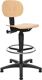 Arbeitsdrehstuhl Tec 11, NW-Nr.: 9000454308 Bodengleiter+Fußring, Buche 590-840mm TOPSTAR