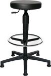 Drehhocker m.Gleiter, NW-Nr.: 9000454315 Kunstlederpolster schwarz, Sitz-H.580-840mm TOPSTA   