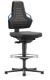 Arbeitsdrehstuhl Nexxit, NW-Nr.: 9000454338 Bodengleiter+Fußring, Grifffarbe blau Supertec-Gewebe