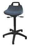 Drehhocker, NW-Nr.: 9000454432 m.Bodengleitern PU-Schaum, blau Sitz-H.490-680mm   
