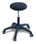 Drehhocker m.Rollen, NW-Nr.: 9146454561 Stoffpolster schwarz, Sitz-H.470-600mm   