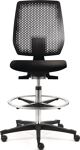 Arbeitsdrehstuhl Tec spot, NW-Nr.: 9000455002 Rl./Fußring, Kunstlederpolster schwarz Sitz-Höhe 410-570mm, DAUPHIN  