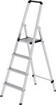 Stufenstehleiter 4 Stufen, NW-Nr.: 9000460021 Alu.Leiterlänge 1540mm, Stufen-Holmverbindung geschraubt GÜNZBURGER  