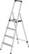 Stufenstehleiter 4 Stufen, NW-Nr.: 9000460021 Alu.Leiterlänge 1540mm, Stufen-Holmverbindung geschraubt GÜNZBURGER  