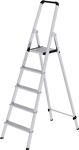 Stufenstehleiter 5 Stufen, NW-Nr.: 9000460022 Alu.Leiterlänge 1780mm, Stufen-Holmverbindung geschraubt GÜNZBURGER  
