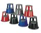 Rollhocker, NW-Nr.: 9000460105 Stahlbl.schwarz, H.mit/ohne Belastung 430/440mm D.oben 295mm, D.unten 435mm WEDO  