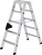 Stufenstehleiter 2x5, NW-Nr.: 9000460503 Stufen, Alu.Gesamt-H.1160mm GÜNZBURGER  