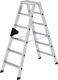 Stufenstehleiter 2x6, NW-Nr.: 9000460504 Stufen, Alu.Gesamt-H.1400mm GÜNZBURGER  