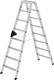 Stufenstehleiter 2x8, NW-Nr.: 9000460506 Stufen, Alu.Gesamt-H.1870mm GÜNZBURGER  
