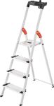 Stufenstehleiter L80 Comfortline 4 Stufen Alu.Gesamt-H.1610mm Trgf.150kg HAILO