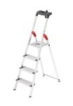 Stufenstehleiter 4 Stufen Alu.Leiterlänge 1620mm Trgf.150kg HAILO