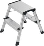 Klapptritt Stufen 2, NW-Nr.: 9000463099 Plattform-H.400mm, Alu.m.Anti-Rutsch-Riffelu ng HAILO  