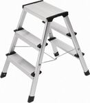 Klapptritt Stufen 3, NW-Nr.: 9000463101 Plattform-H.600mm, Alu.m.Anti-Rutsch-Riffelu ng HAILO  