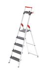 Stufenstehleiter 5 Stufen, NW-Nr.: 9000463127 Alu.Leiterlänge 1850mm, Trgf.225kg HAILO   
