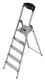 Stufenleiter Alu. 5Stufen 1seitig Plattform-H.1100mm 4,9kg m.Arbeitsschale