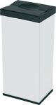 Großraumabfallbox 60l Stahl weiß H720xB340xT260mm m.Schwingdeckel
