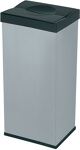 Großraumabfallbox 60l Stahl silber H720xB340xT260mm m.Schwingdeckel