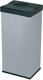 Großraumabfallbox 60l Stahl silber H720xB340xT260mm m.Schwingdeckel