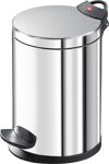 Tretabfallsammler 4l Edelstahl H.280xD.180mm mit verz. Inneneimer