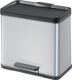 Tretabfallsammler Stahlblech silber 3x11l, mit Kunststoff Inneneimer