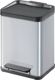 Tretabfallsammler Stahlblech silber 2x11l, mit Kunststoff Inneneimer