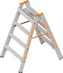 Schwerlasttritt Stufen 4, NW-Nr.: 9000464641 Plattformhöhe 950mm, Alu.beids.begehbar LAYHER max.Gesamtbelastung 200kg, Plattformhöhe 950mm  