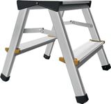 Klapptritt Stufen 2, NW-Nr.: 9000465010 Plattform-H.390mm, Alu.m.Anti-Rutsch-Riffelu ng  