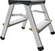 Klapptritt Stufen 2, NW-Nr.: 9000465010 Plattform-H.390mm, Alu.m.Anti-Rutsch-Riffelu ng