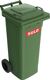 Müllgroßbehälter 80l HDPE, NW-Nr.: 9000466093 grün fahrbar,n.EN 840, SULO Rad-D.200mm  