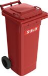 Müllgroßbehälter 80l HDPE, NW-Nr.: 9000466096 rot fahrbar,n.EN 840 SULO Rad-D.200mm  