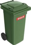 Müllgroßbehälter 120l, NW-Nr.: 9000466116 HDPE grün fahrbar,n.EN, 840 SULO Rad-D.200mm  