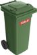 Müllgroßbehälter 120l, NW-Nr.: 9000466116 HDPE grün fahrbar,n.EN, 840 SULO Rad-D.200mm  